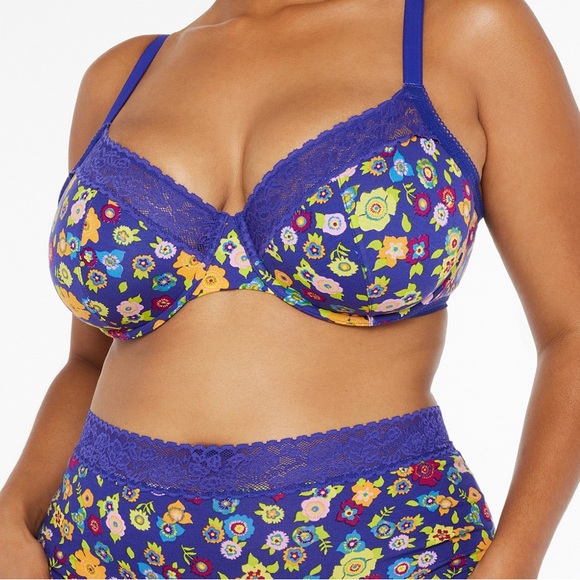 💗SAVAGE X FENTY COTTON BRALETTE INDIGO BLOOM - Picture 4 of 9